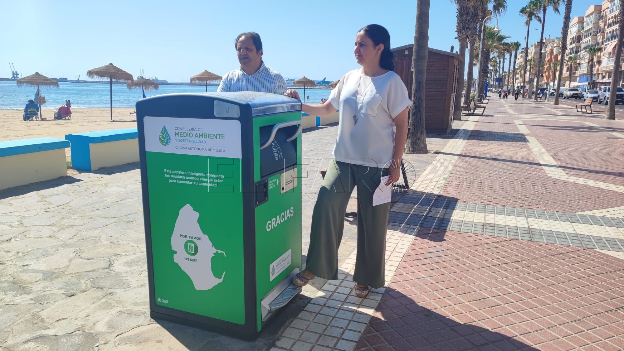 Medio Ambiente coloca 10 papeleras inteligentes en el centro y en el paseo marítimo como prueba piloto