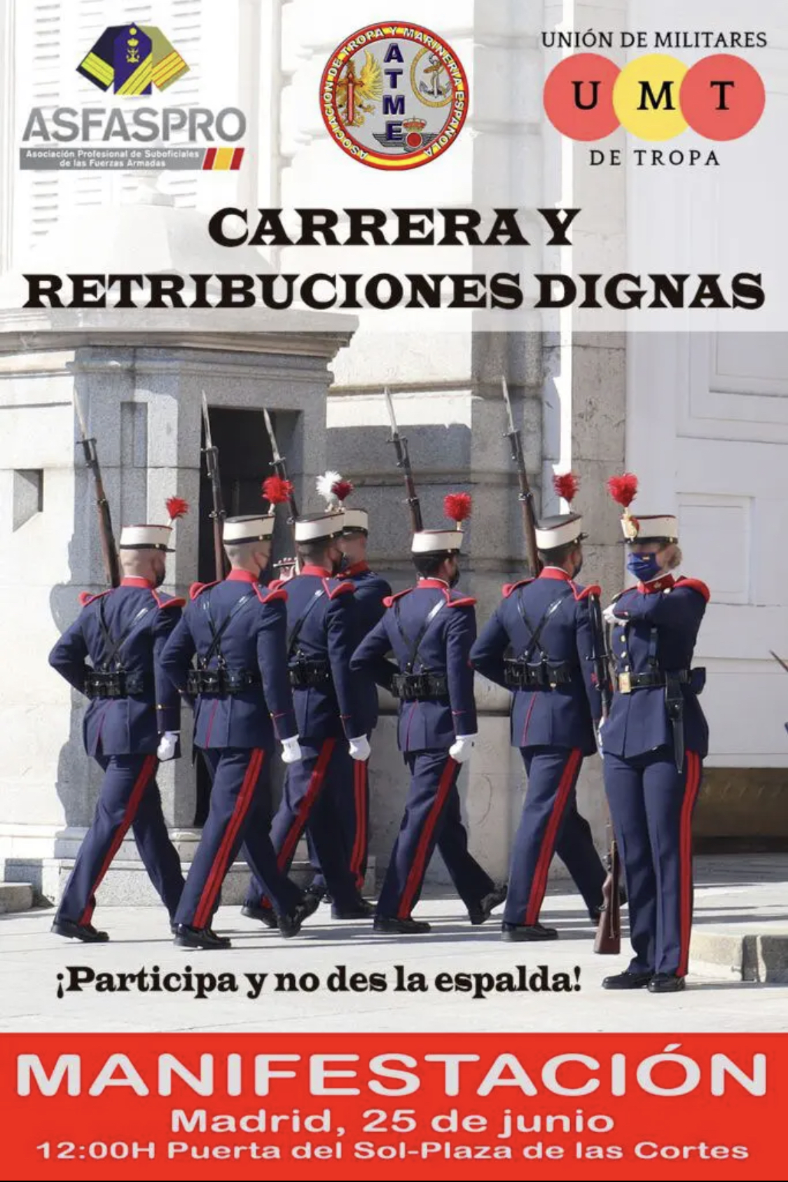 IMG 5535 Asfaspro, ATME y UMT se manifestarán en Madrid este sábado por una carrera y retribuciones dignas