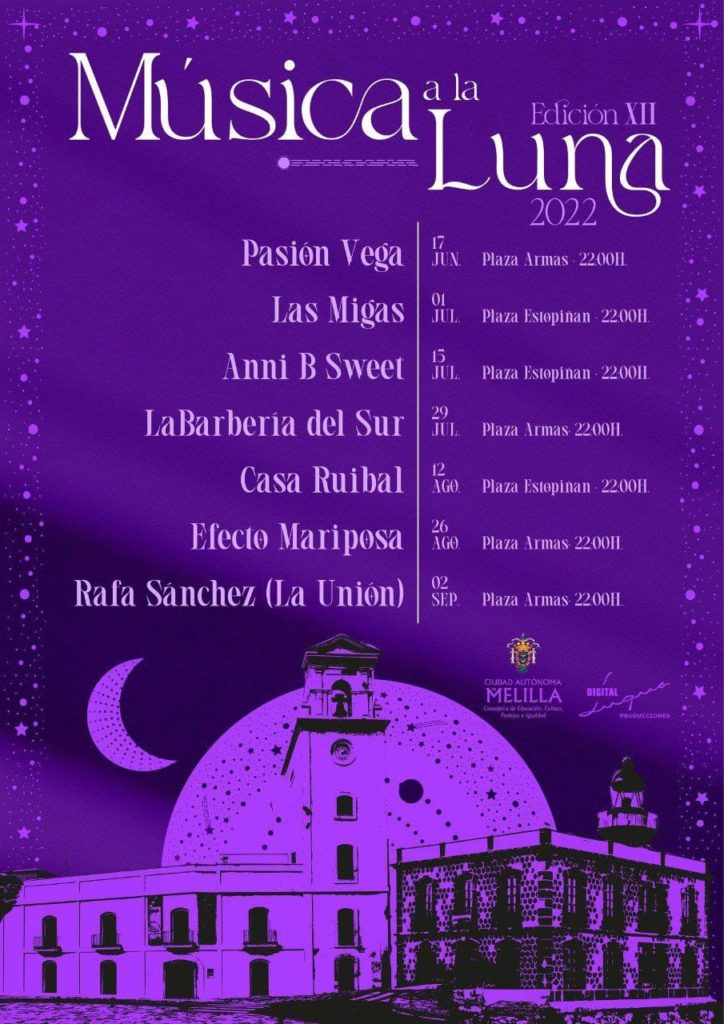 WhatsApp Image 2022 06 13 at 12.36.08 PM 1 Pasión Vega, Efecto Mariposa y Anni B Sweet, entre los artistas de la XII edición de 'Música a la luna'