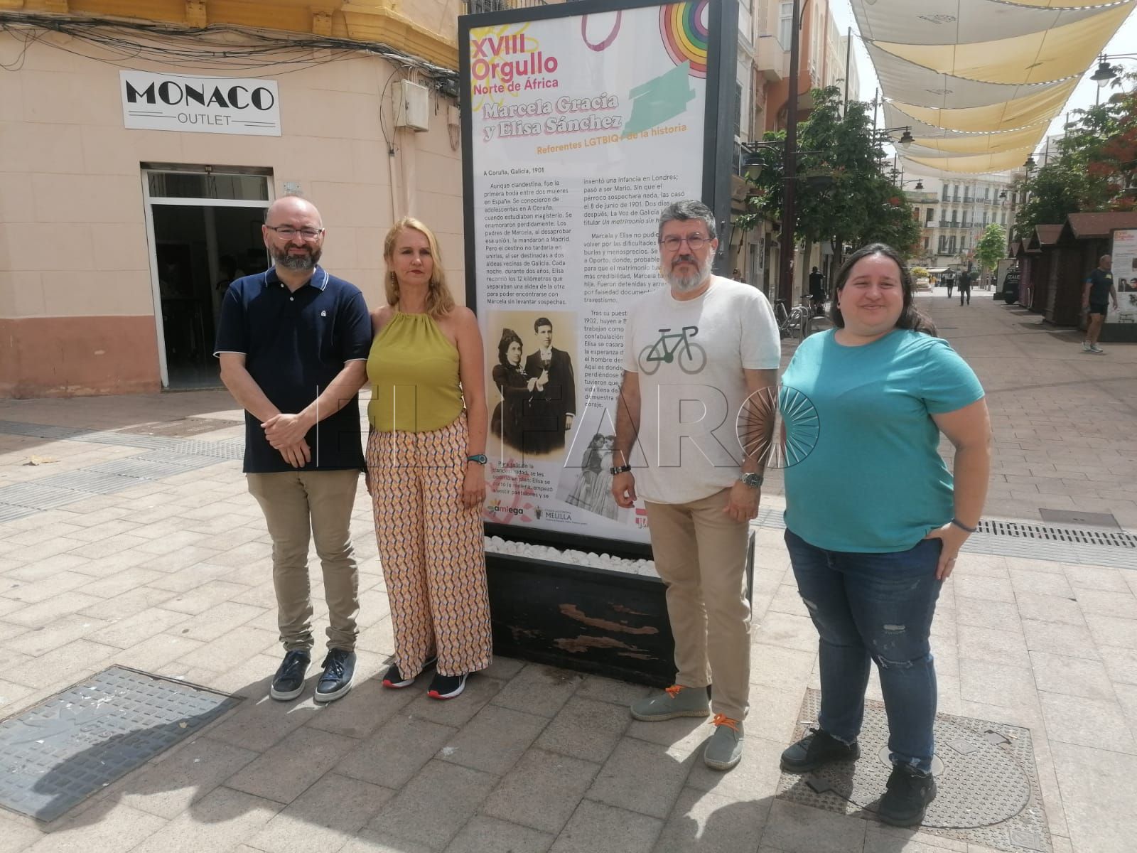 WhatsApp Image 2022 06 15 at 12.43.23 PM Una exposición de personajes históricos LGTB recorre el centro de Melilla