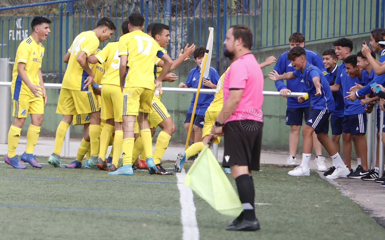 sub 16 celebra gol Melilla no consigue puntuar en la Fase Plata de los Campeonatos de España Sub 14 y Sub 16 de Fútbol