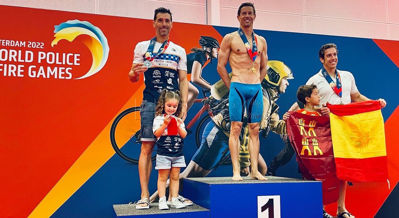 11212121212 Luismi Ruiz, plata en los 1.500 y 800 libres de natación en el Mundial de policías y bomberos