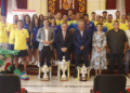 Recepción en el Salón Dorado a las selecciones de fútbol playa