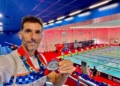 FYi91fvX0AM8Vvz Luismi Ruiz, plata en los 1.500 y 800 libres de natación en el Mundial de policías y bomberos