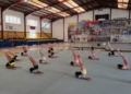 entreno 2 La gimnasia rítmica de Melilla sigue trabajando en verano