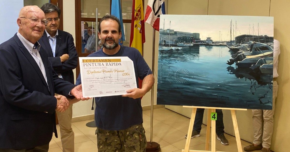 El granadino Miguel Ángel Rivas gana el I Certamen de Pintura Rápida del Real Club Marítimo de Melilla
