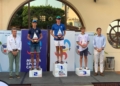 1o Ilca4. Alvaro Rodríguez y podio La entrega de premios puso punto final a la participación en Optimist e Ilca 4 y 6