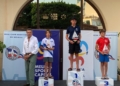 1o optimist sub13. José Manuel Cuéllar y podio La entrega de premios puso punto final a la participación en Optimist e Ilca 4 y 6
