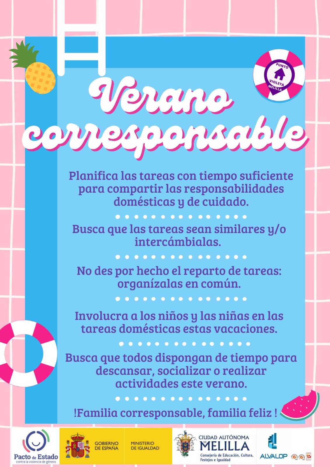 WhatsApp Image 2022 08 08 at 11.22.59 AM 1 El Punto Violeta insta a promover la corresponsabilidad en casa este verano