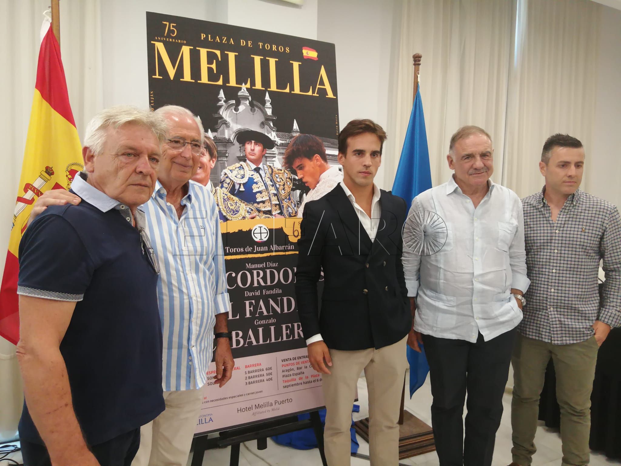 'El Cordobés', 'El Fandi' y Gonzalo Caballero, cartel de la Feria de Melilla