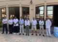 directivos RCMM y autoridades Melilla Sport Capital La entrega de premios puso punto final a la participación en Optimist e Ilca 4 y 6
