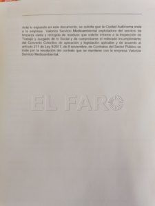 docu valoriza El comité de empresa de Valoriza solicita oficialmente anular la prórroga del contrato