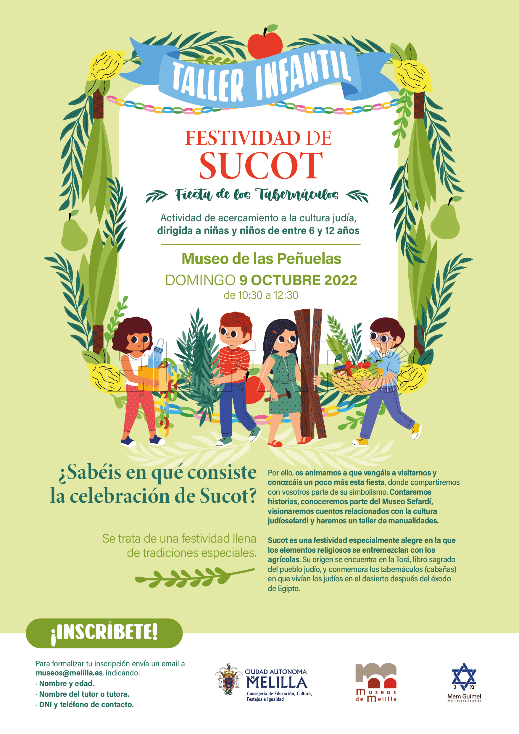 2f048f34 0903 4533 ab02 8411f53827f9 Taller por la festividad de Sucot: fiesta de los tabernáculos