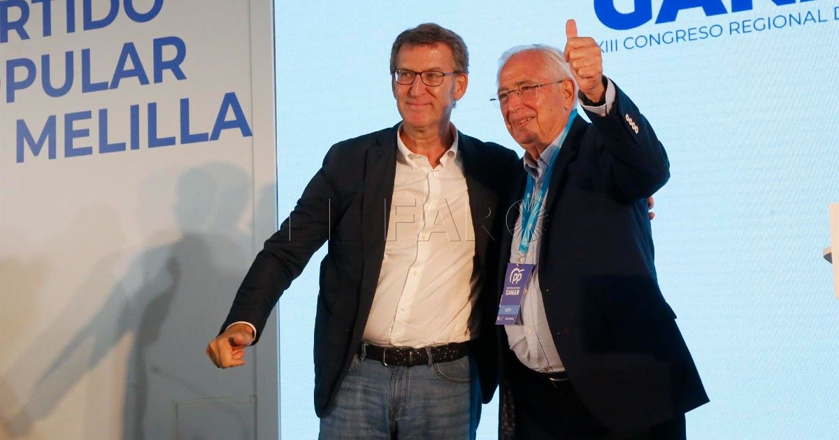 Alberto Núñez Feijóo y Juan José Imbroda El PP ganaría en siete autonomías, incluida Melilla, y el PSOE solo retendría tres de las nueve actuales