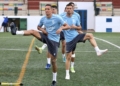 IMG 3328 La lluvia fue la protagonista en la vuelta al trabajo de los azulinos