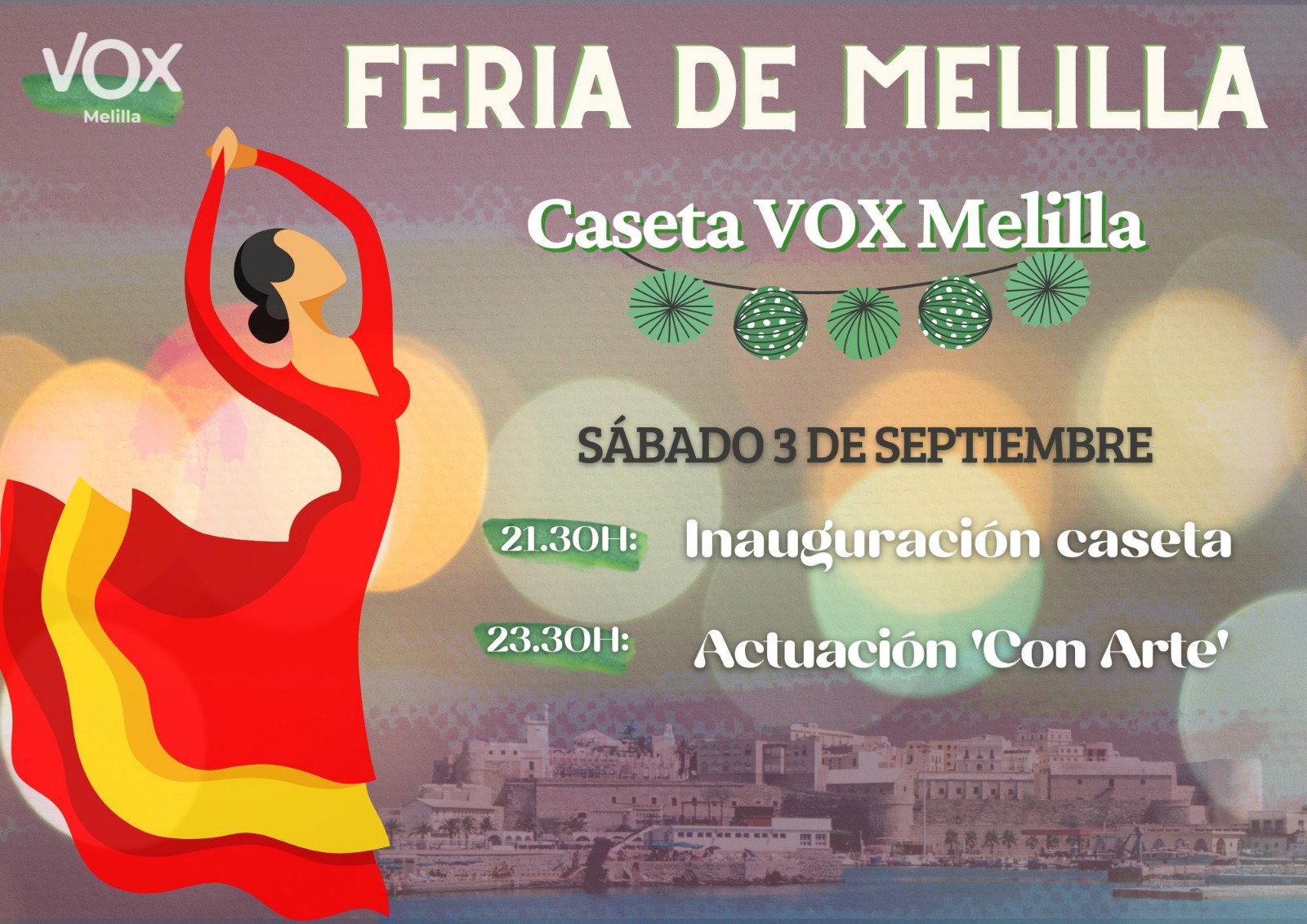 WhatsApp Image 2022 09 03 at 6.43.17 AM Tasende invita a todos los melillenses a visitar la caseta de Vox en la Feria