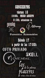 cartel concierto motero Fin de semana motero en los Pinares de Rostrogordo