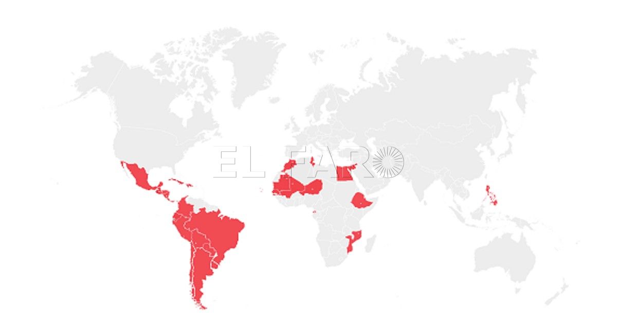 Mapa La Agencia Española de Cooperación corrige un mapa de su web y separa al Sáhara de Marruecos