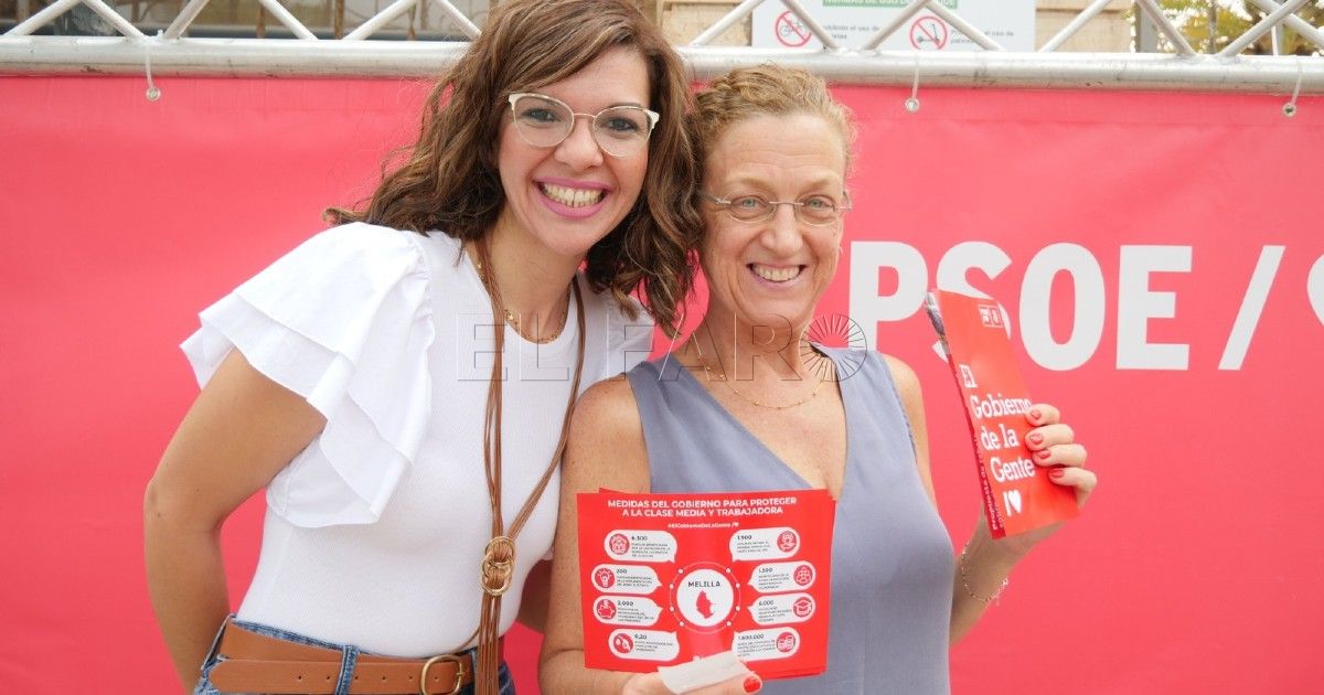 Sabrina Moh y Gloria Rojas La delegada del Gobierno destaca que "Gloria Rojas es la mejor candidata para el PSOE"