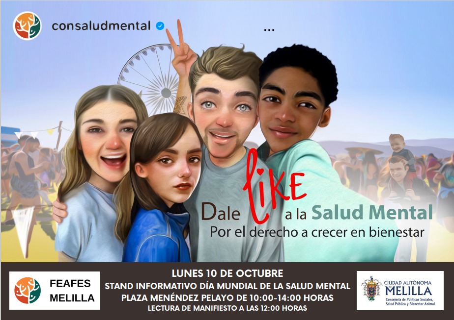 WhatsApp Image 2022 10 07 at 5.56.34 AM Feafes Melilla invita a dar un 'like' por la salud mental este lunes