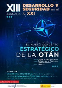 cartel OTAN Fhimades organiza la XIII Jornada sobre Desarrollo y Seguridad en el siglo XXI