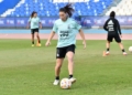 23D 6 Argentina llegó ayer y ya pisó el césped en un entreno vespertino