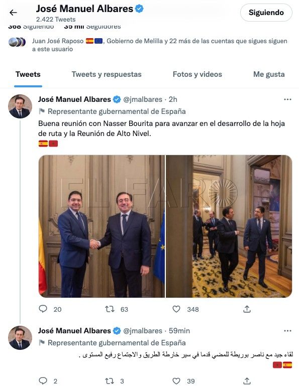 Albares Albares y Bourita se reúnen en París para avanzar en la hoja de ruta bilateral entre España y Marruecos