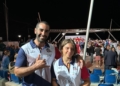 Azul y Yasir trofeo La melillense Azul Sánchez, campeona del Mundo junior Techno 293