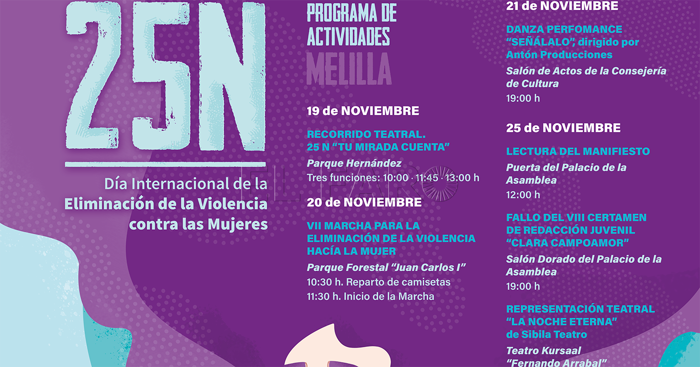 CARTEL ACTIVIDADES 25N AÑO 2022 copia recorte La UGR invita a participar en los actos organizados por la Delegación y la Ciudad por el 25-N
