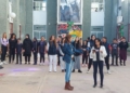 Foto 5 1 El alumnado de arte del IES Rusadir realiza una 'performance' contra la violencia de género