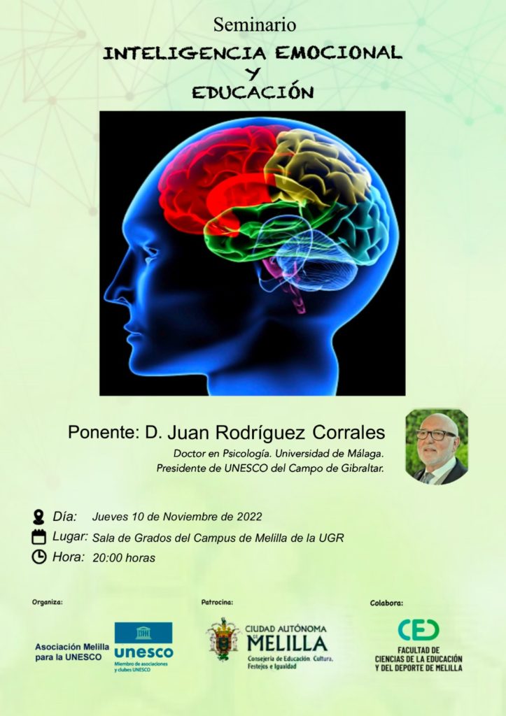 WhatsApp Image 2022 11 09 at 09.59.59 Unesco-Melilla desarrolla este jueves el seminario 'Inteligencia Emocional y Educación' en la UGR
