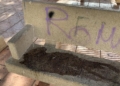 WhatsApp Image 2022 11 29 at 17.23.51 La Plaza de las Conchas repleta de suciedad, destrozos y grafitis