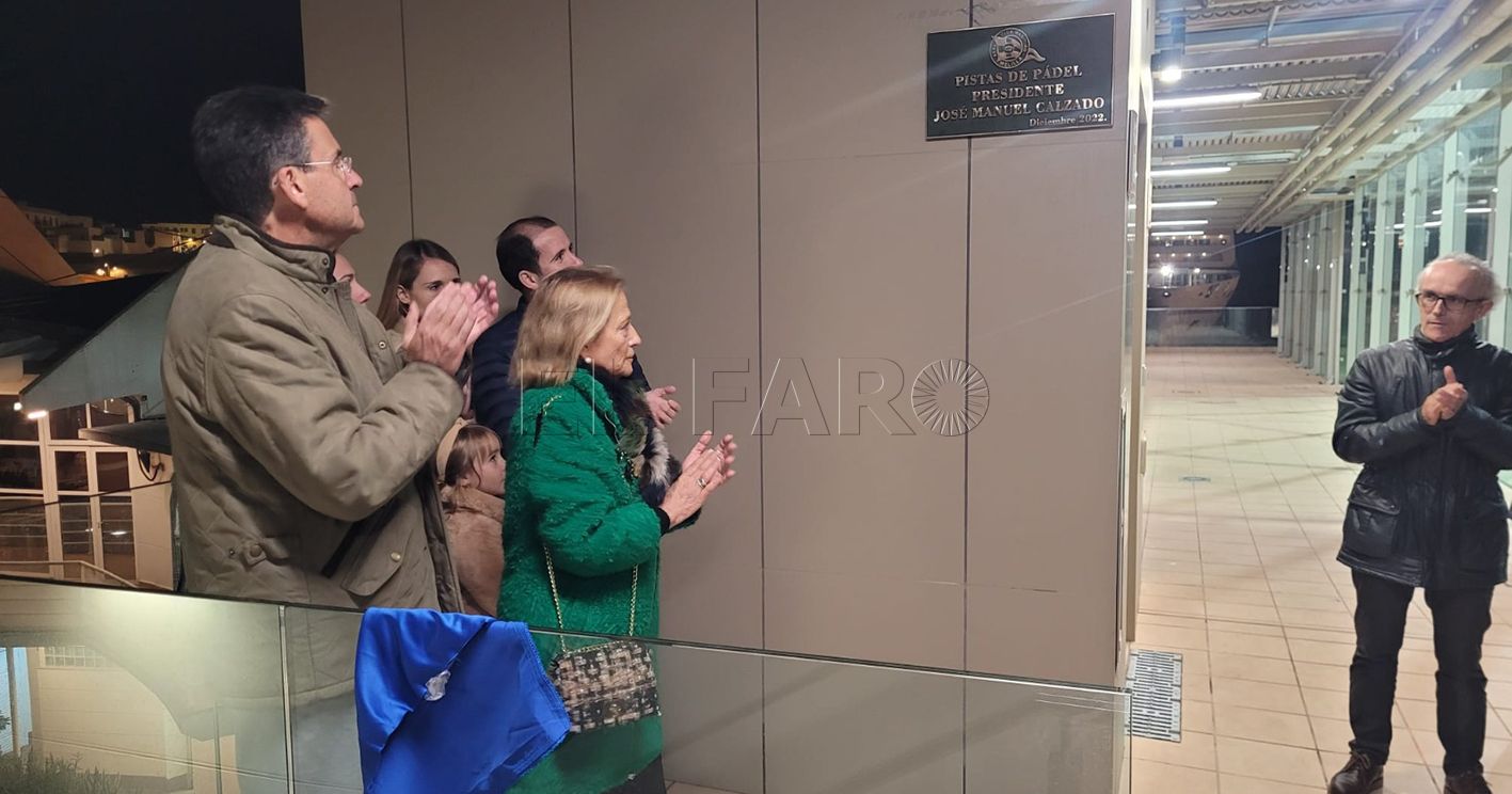 calzado recorte El Club Marítimo pone el nombre de José Manuel Calzado a una de sus pistas de pádel