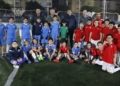 campeon y subcampeon juntos final tercera division CD La Espiguera y UD Melilla, campeones de Copa en Tercera y Segunda Benjamín de fútbol-8