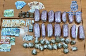 incautación drogas La Policía Nacional detiene a tres personas por tráfico de drogas en Melilla