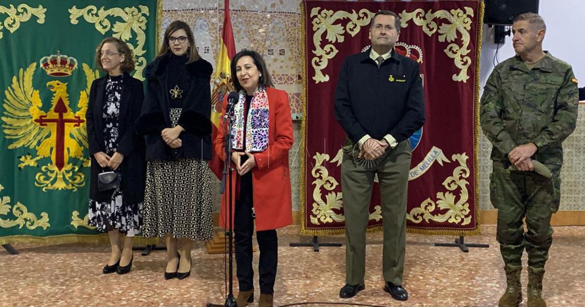 Margarita Robles La ministra de Defensa hace hincapié en su discurso en la españolidad de Melilla