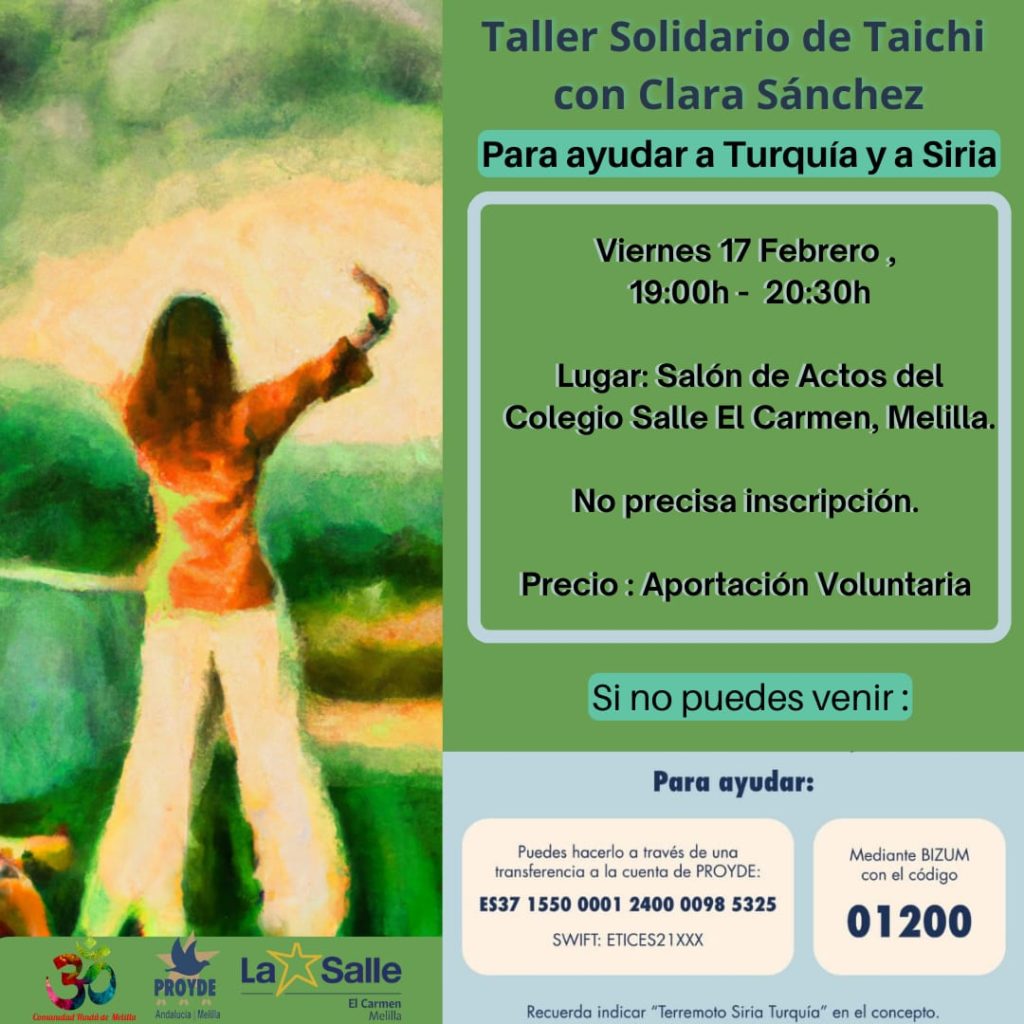 WhatsApp Image 2023 02 15 at 16.57.19 La Comunidad Hindú organiza un Taller Solidario de Taichí este viernes para ayudar a Siria y Turquía