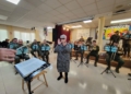 WhatsApp Image 2023 02 22 at 16.59.25 El Batallón de Música de la Comgemel visita el Centro Social de Mayores por el carnaval