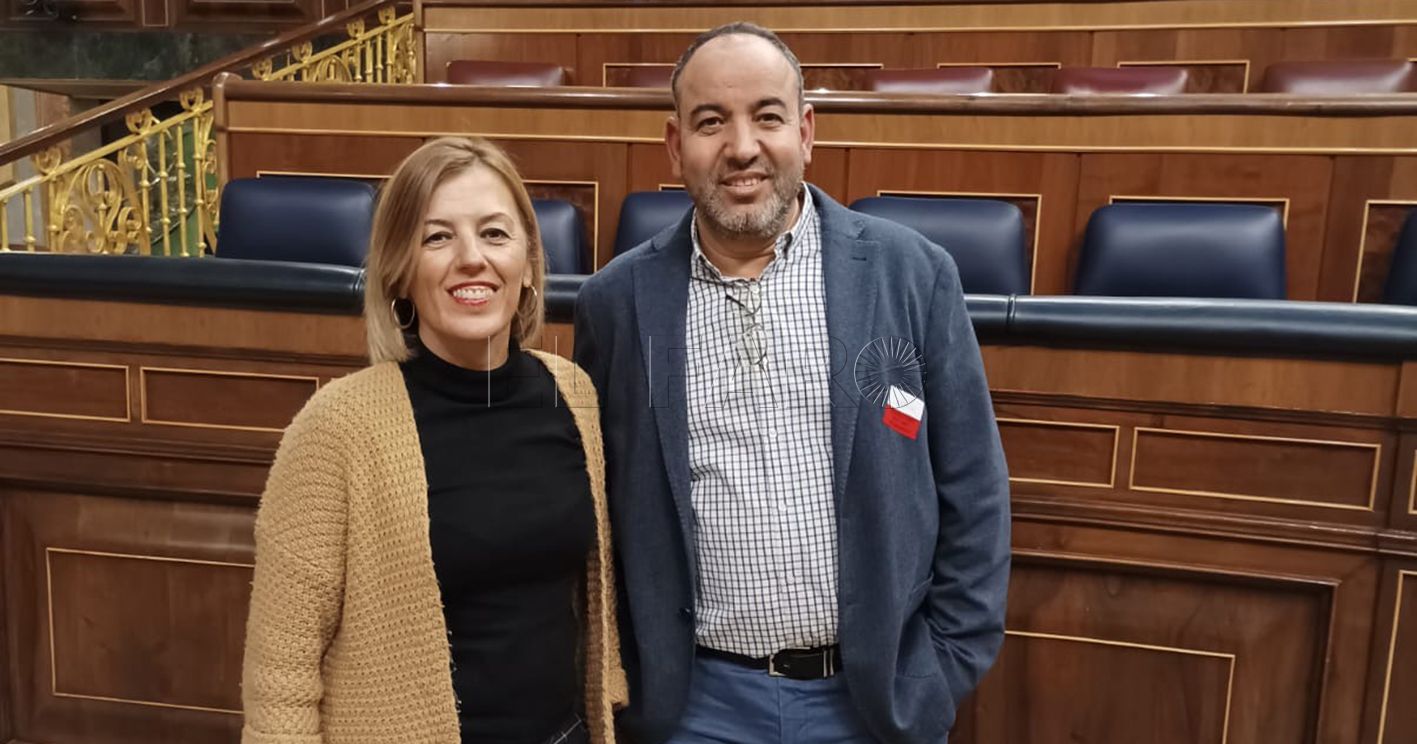 abderramán el fahsi el mokhtar y sonia ferrer recorte UGT traslada a la diputada Sonia Ferrer las necesidades de los trabajadores de Melilla