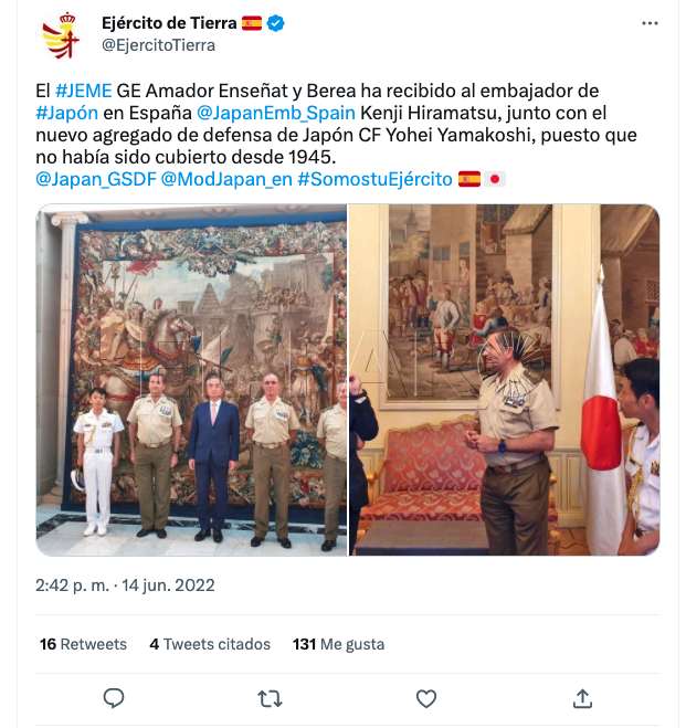 Captura de pantalla 2023 03 09 a las 10.38.35 La visita a Melilla del delegado de Defensa de la embajada de Japón en España