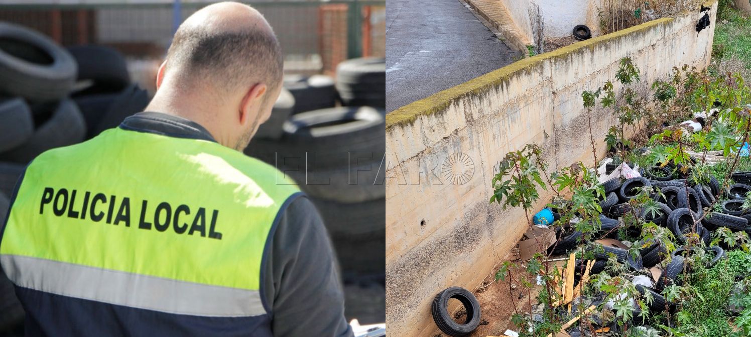 FotoJet 3 copia 3 1 Diez denuncias en casi un mes por tirar neumáticos usados en las afueras de Melilla