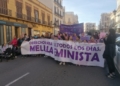 WhatsApp Image 2023 03 08 at 19.38.10 Un centenar de personas salen a la calle al grito de "Ni una más" en la marcha de Melilla Feminista