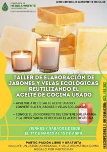 jabones y velas 2 Comienzan este viernes los talleres de elaboración de jabones y velas con aceite de cocina reutilizado