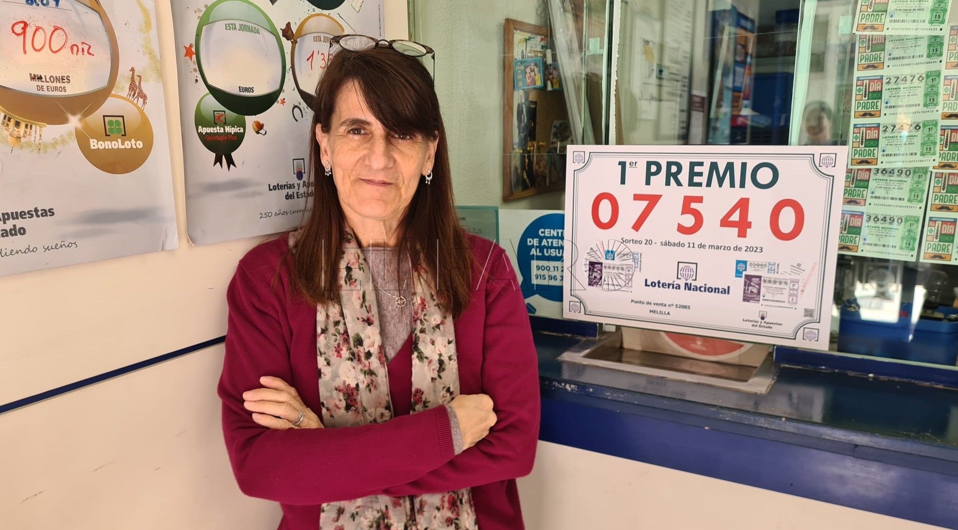 primerpremioloteria Charo Osuna, de la Administración nº 2 de Melilla: "Dar primeros premios es la meta de las loteras"