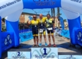 348326987 254628367060996 1634477442350107578 n Luismi Ruiz y Paula Prieto, ganadores del Acuatlón TriMelilla 2023