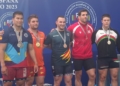 4554545 Seis medallas de plata y dos de bronce, en el Nacional Absoluto