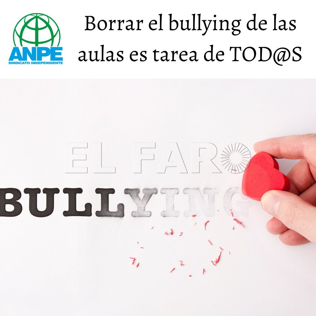 Bullying ANPE demanda una concienciación contra el acoso escolar en los centros educativos