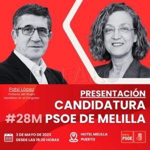 cartel candidatura psoe patxi lópez y gloria rojas Patxi López estará este miércoles en la presentación de la candidatura de Gloria Rojas