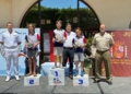 podio optimist general La entrega de trofeos pone el punto y final a la Regata Delegación de Defensa