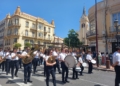 Banda ciudad Domingo de devoción en el Corpus Christi de Melilla